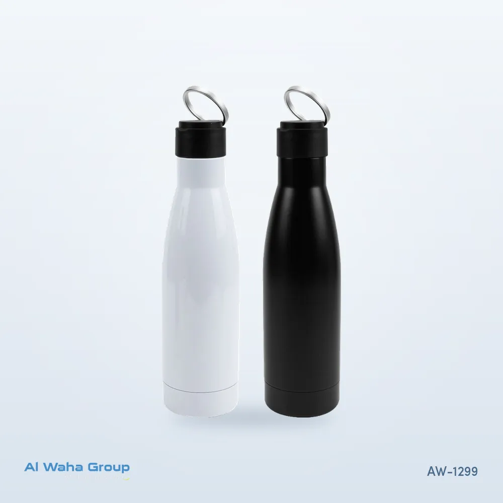 Steel Vacuum Bottle with Folding Handle, 500 ml