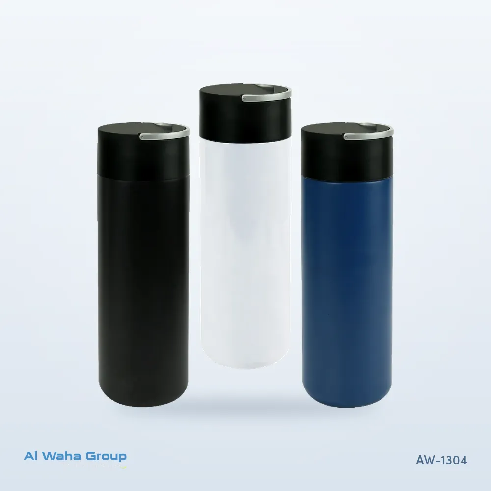 Steel Vacuum Bottle with Phone Stand Lid, 600 ml