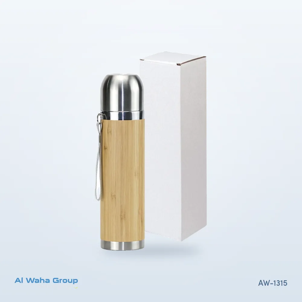 Bamboo Thermal Flask, 430 ml