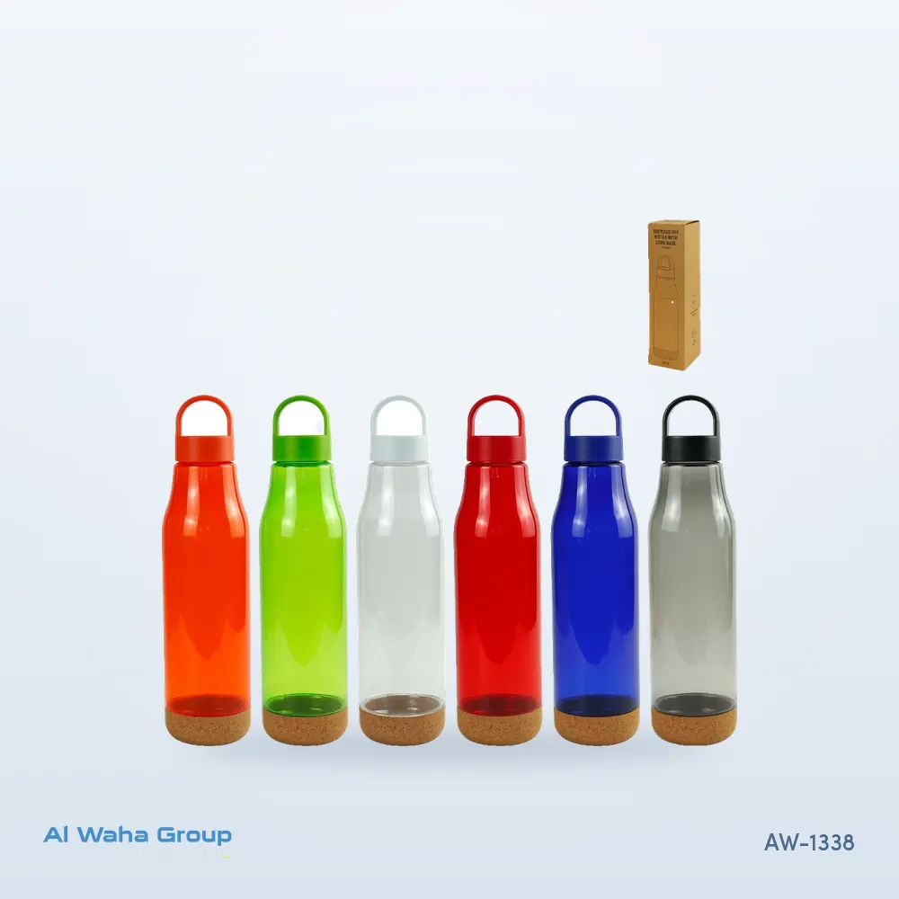 RPET Bottle with Cork Base and Handle, 720 ml