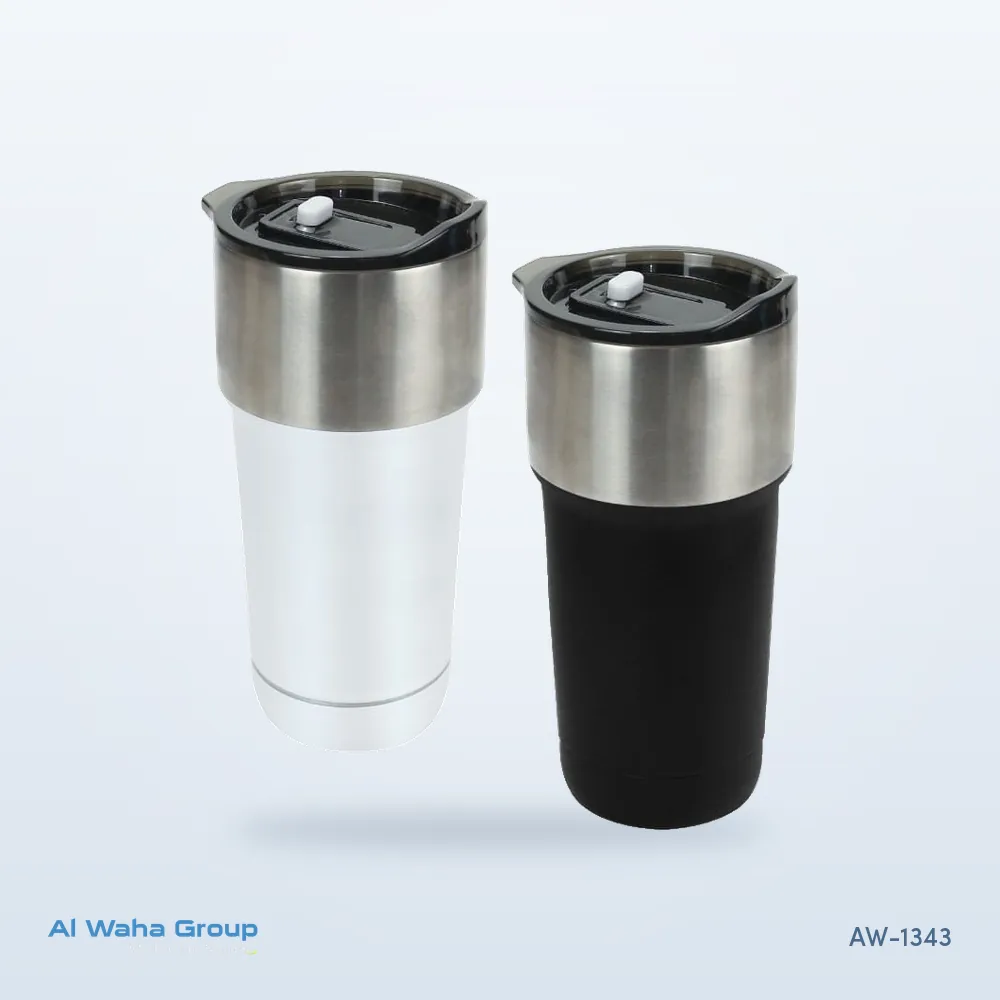 Steel Tumbler with Slide-Lock Lid, 591 ml
