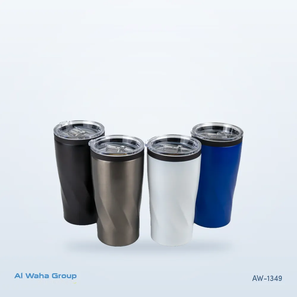 Steel Tumbler with Clear Flip Lid, 580 ml