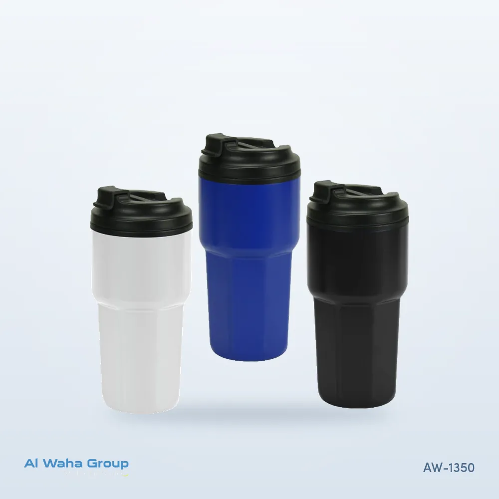 Double-Wall Tumbler with Flip Lid, 473 ml
