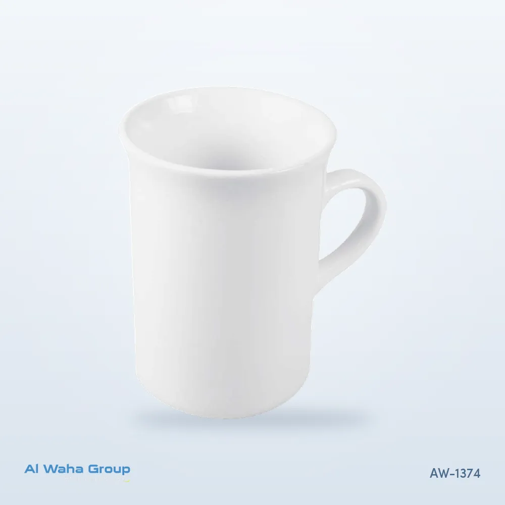 Curved Edge Ceramic Mug, 325 ml