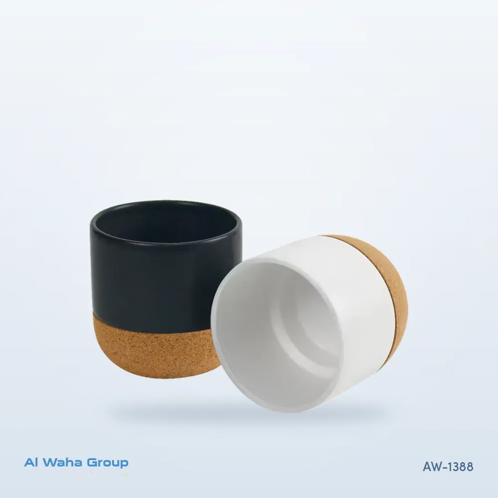 Ceramic Cup with Cork Base, 6 oz