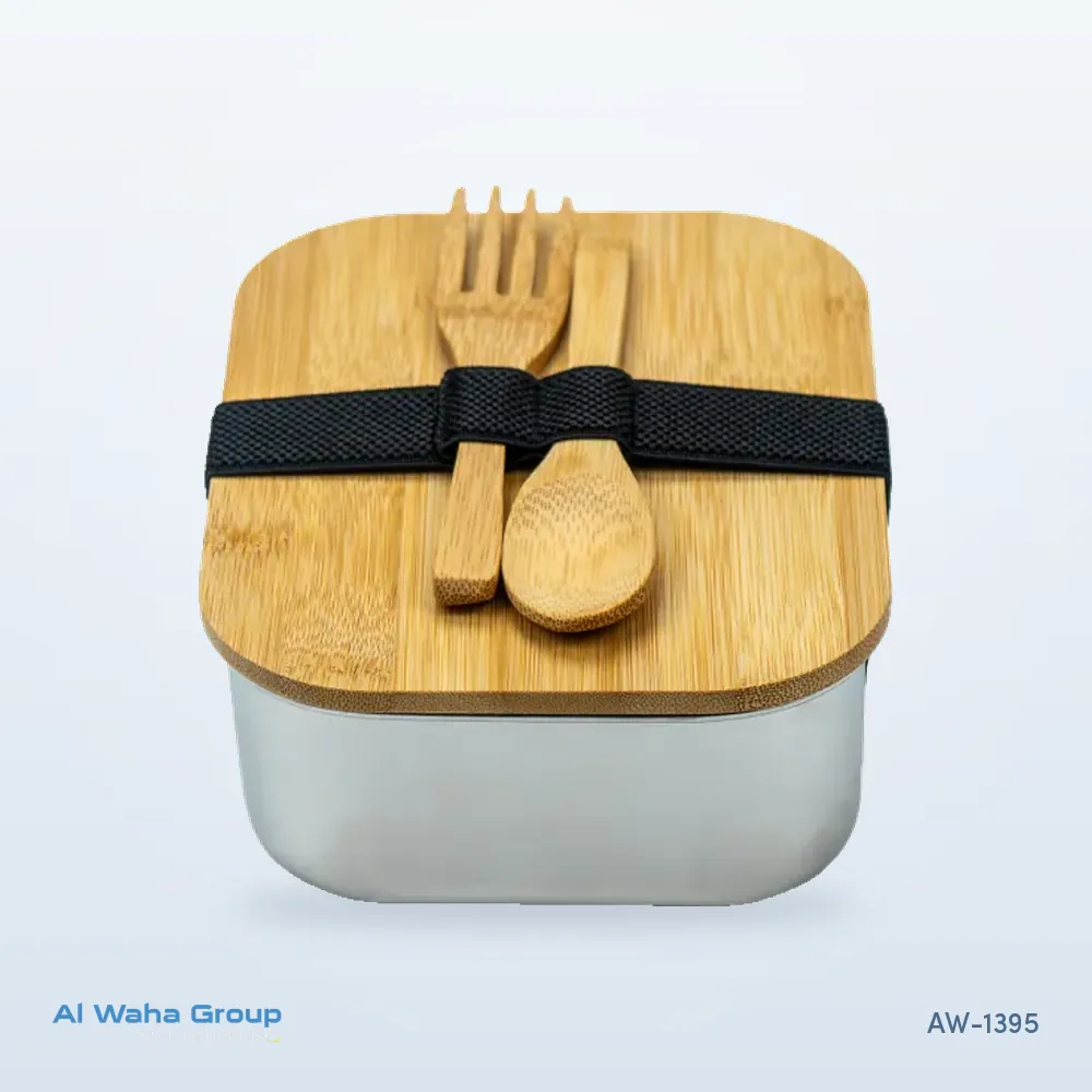 Stainless Steel Lunch Box with Bamboo Lid
