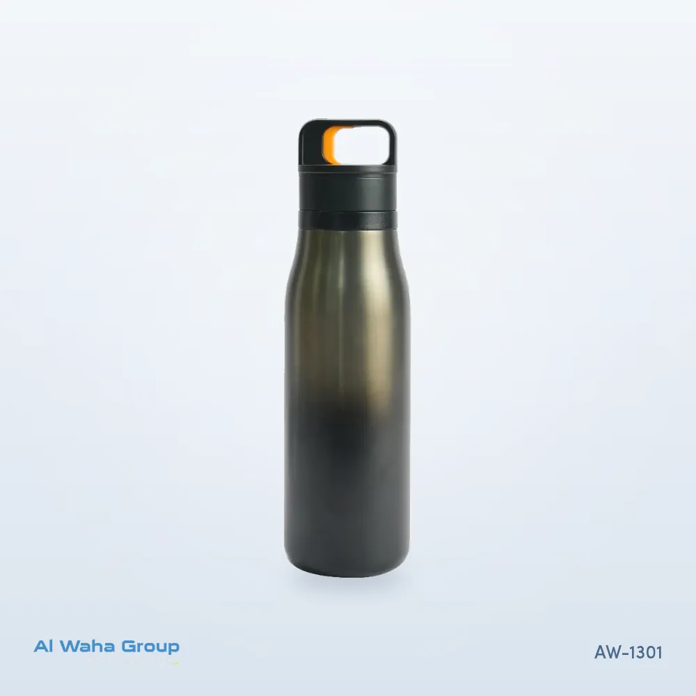 Push-Button Steel Vacuum Bottle, 500 ml, AW-1301