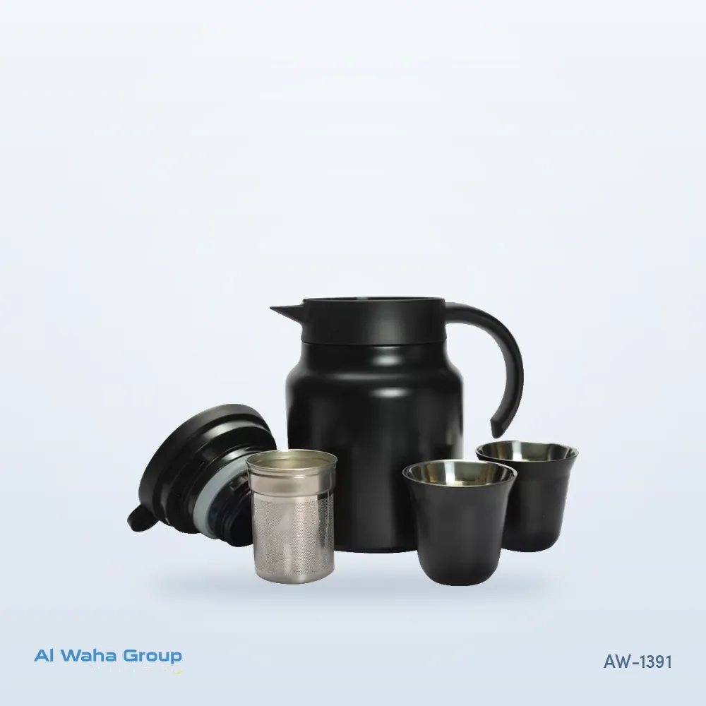 Arabic Tea and Coffee Pot with Cups, 1 Litre, AW-1391