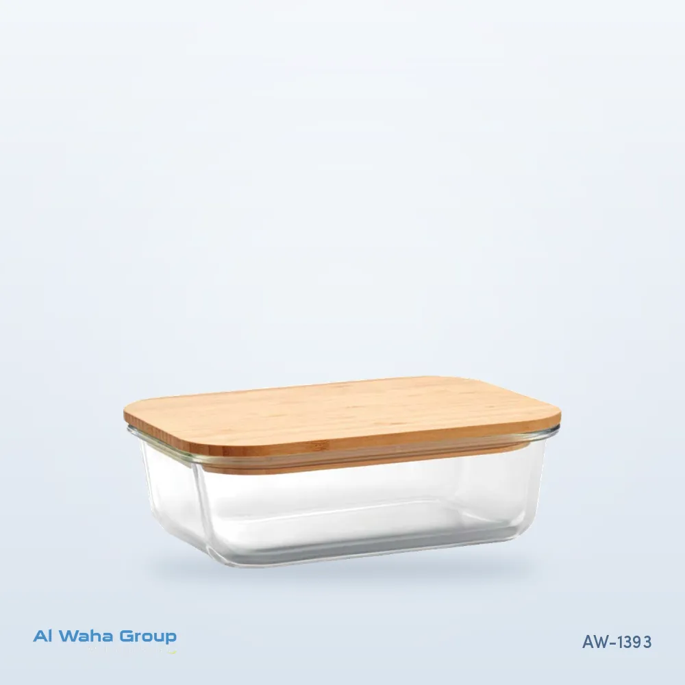 Glass Lunch Box with Bamboo Lid, AW-1393